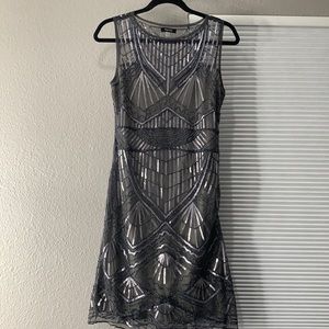 Beaded flapper dress.